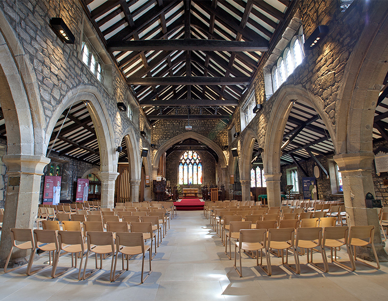 After pews were replaced with Theo Chairs