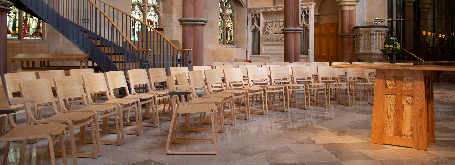 Theo chairs used as church furniture